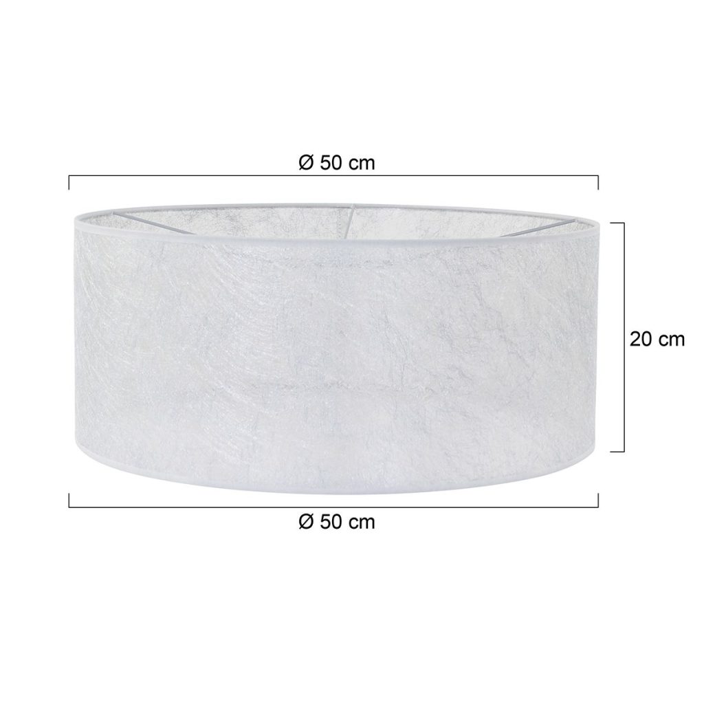 Moderne zilveren stoffen lampenkap Steinhauer  - Ø 50 cm - Afbeelding 4
