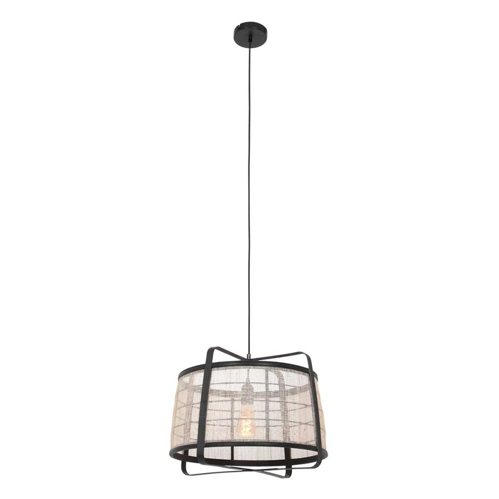 annelighting-hanglamp-capos-zwart-houtstof-ø48cm-e27-3511zw-1