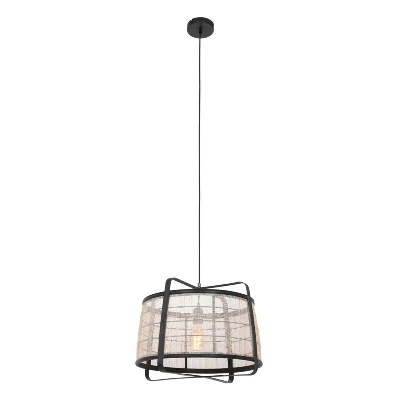 annelighting-hanglamp-capos-zwart-houtstof-ø48cm-e27-3511zw-1