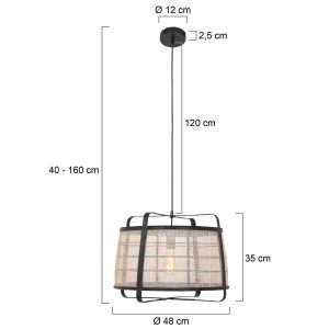 annelighting-hanglamp-capos-zwart-houtstof-ø48cm-e27-3511zw-1