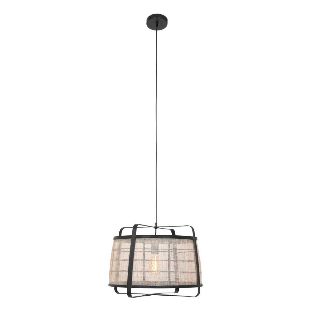 annelighting-hanglamp-capos-zwart-houtstof-ø48cm-e27-3511zw-1