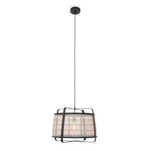 annelighting-hanglamp-capos-zwart-houtstof-ø48cm-e27-3511zw-1