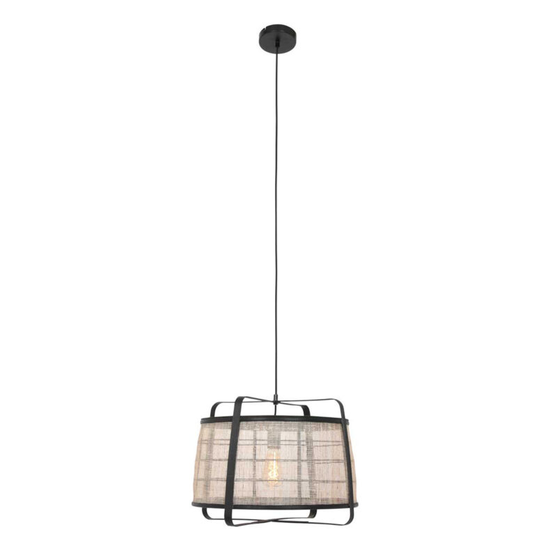 annelighting-hanglamp-capos-zwart-houtstof-ø48cm-e27-3511zw-1
