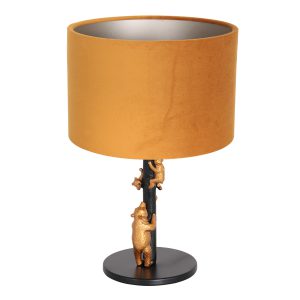 annelighting-tafellamp-animaux-zwart-metaalveloursstof-ø20cm-e27-8235zw-1
