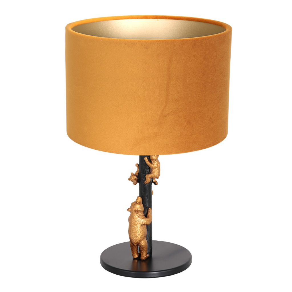 annelighting-tafellamp-animaux-zwart-metaalveloursstof-ø20cm-e27-8235zw-1