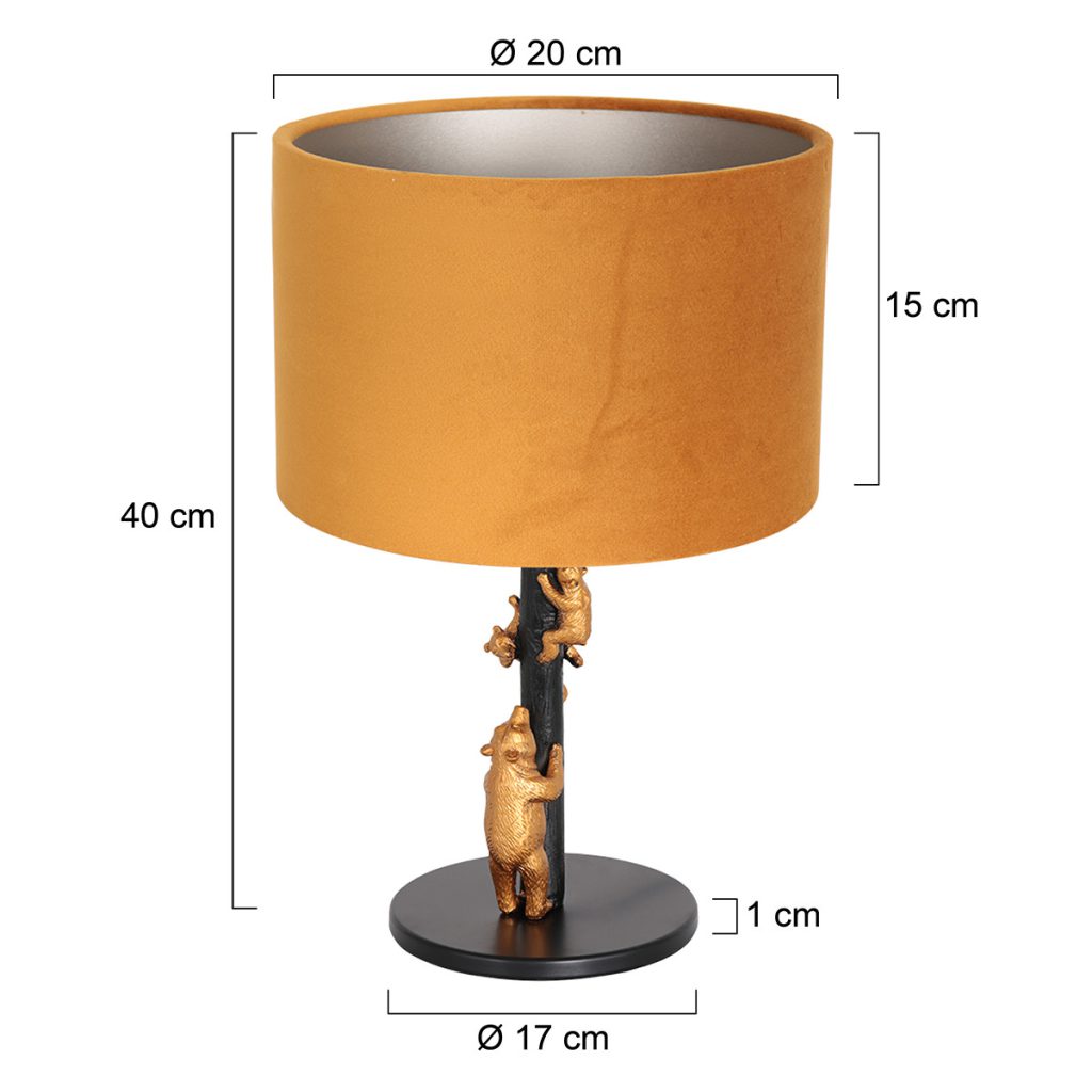 annelighting-tafellamp-animaux-zwart-metaalveloursstof-ø20cm-e27-8235zw-1