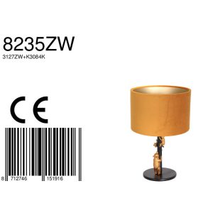 annelighting-tafellamp-animaux-zwart-metaalveloursstof-ø20cm-e27-8235zw-1
