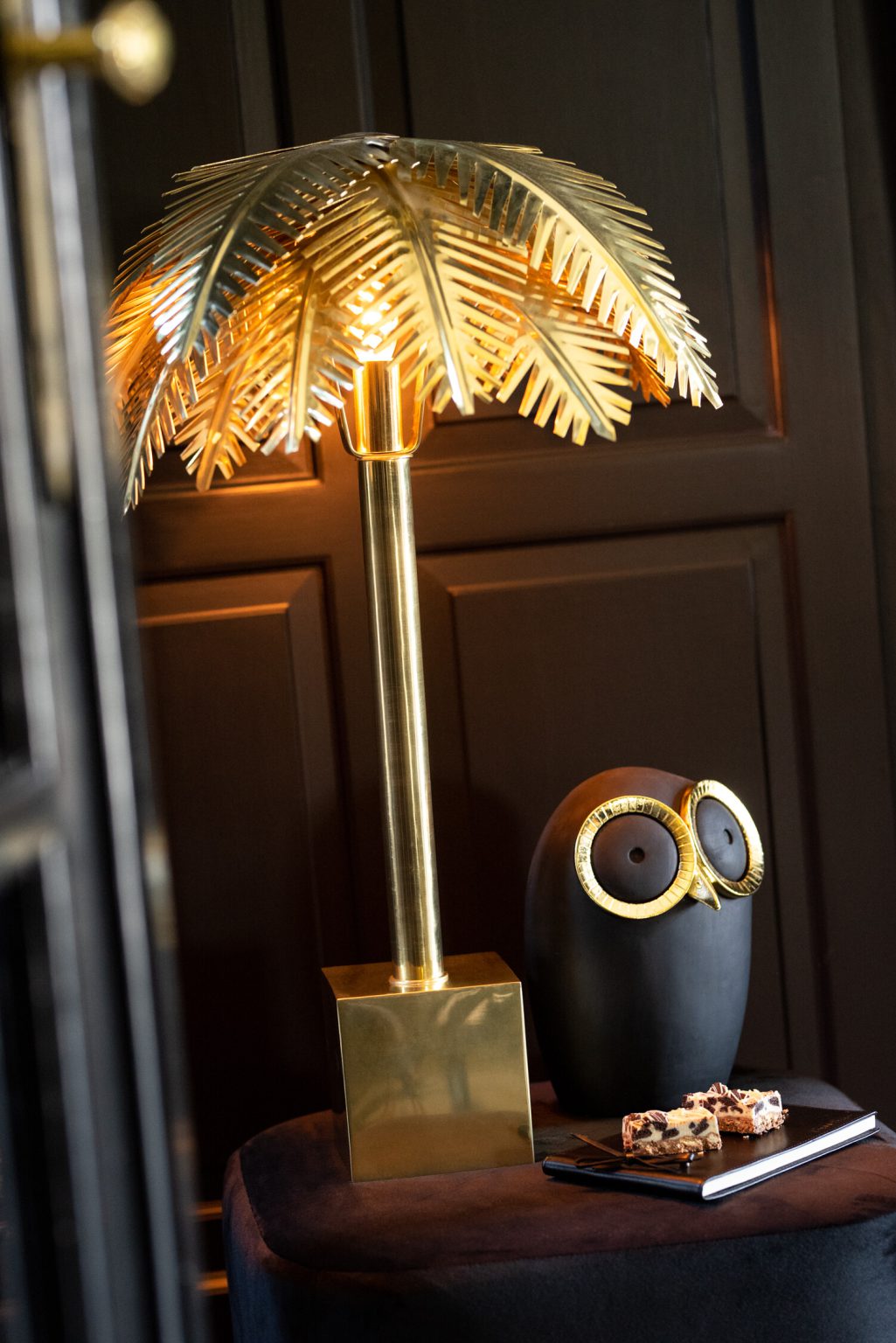 Tropische gouden palm tafellamp Jolipa Coconut - Afbeelding 5