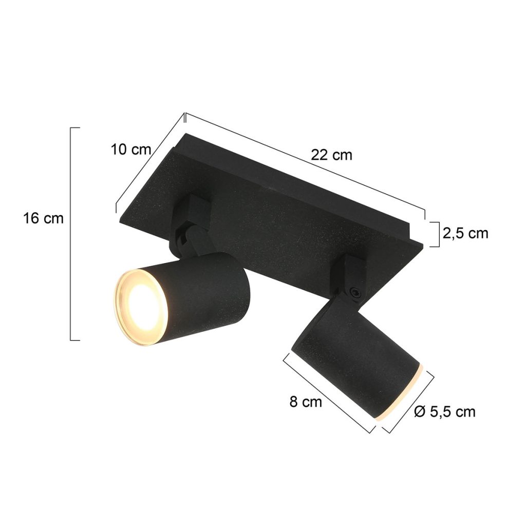 Moderne metalen zwarte spot Steinhauer Points noirs - Afbeelding 6