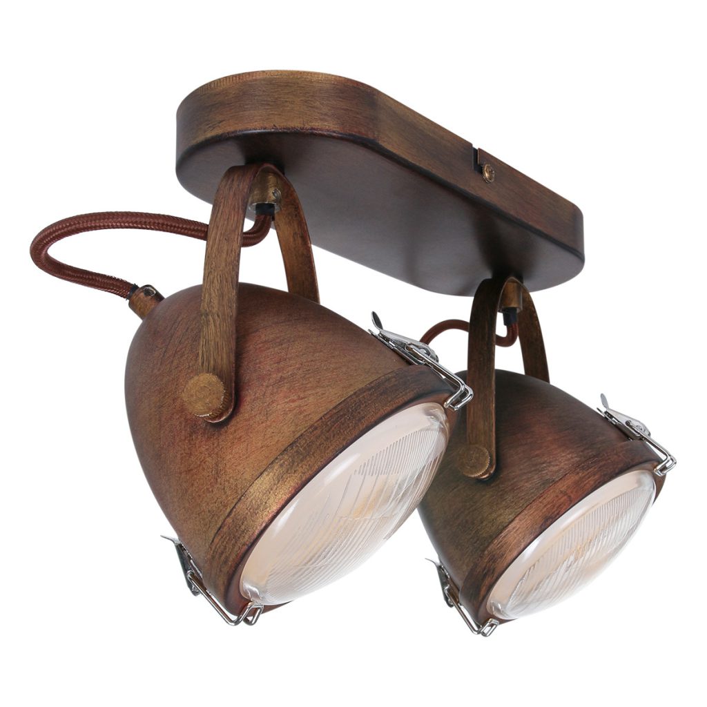 Tweelichts plafondlamp Mexlite Paco - Afbeelding 2