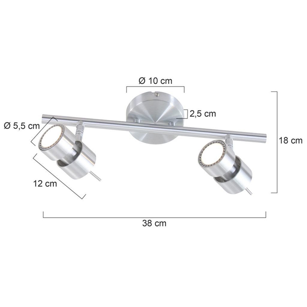 Moderne metalen stalen spot Steinhauer Natasja led - Afbeelding 6