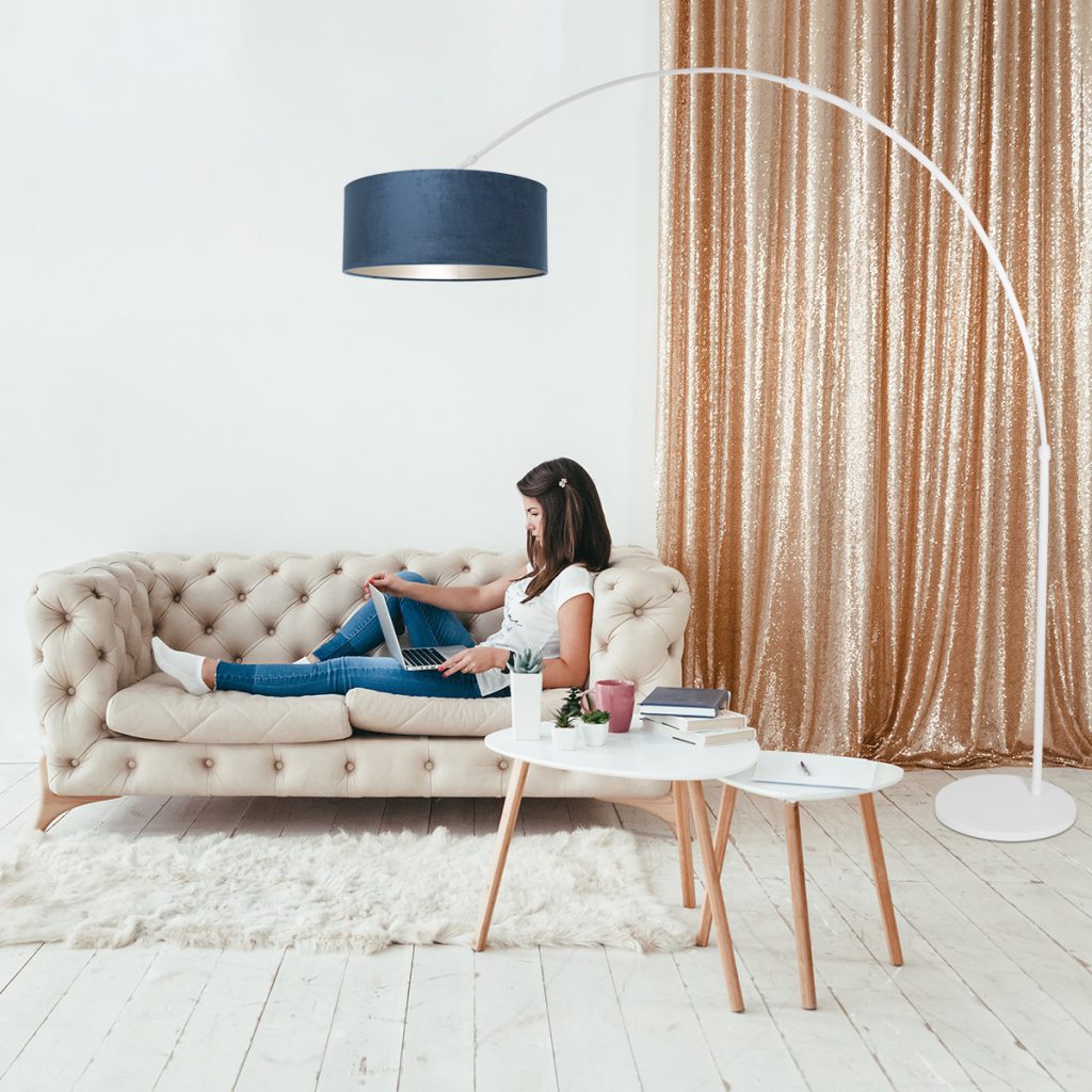 Uitschuifbare booglamp met blauwe kap Steinhauer Sparkled light - Afbeelding 3