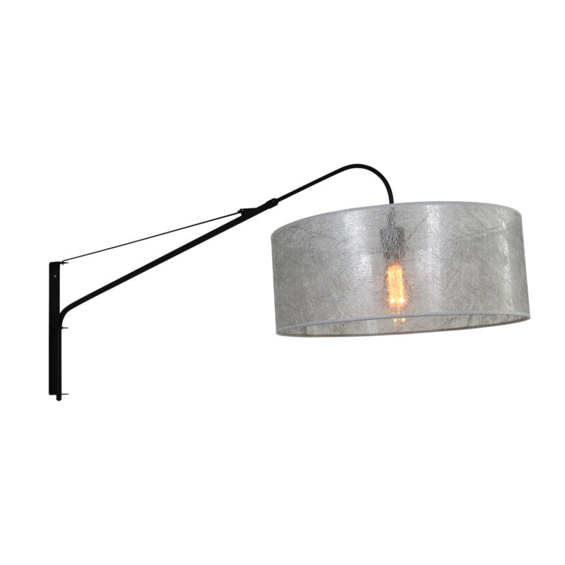Uitschuifbare wandlamp met zilveren kap Steinhauer Elegant classy - Afbeelding 9