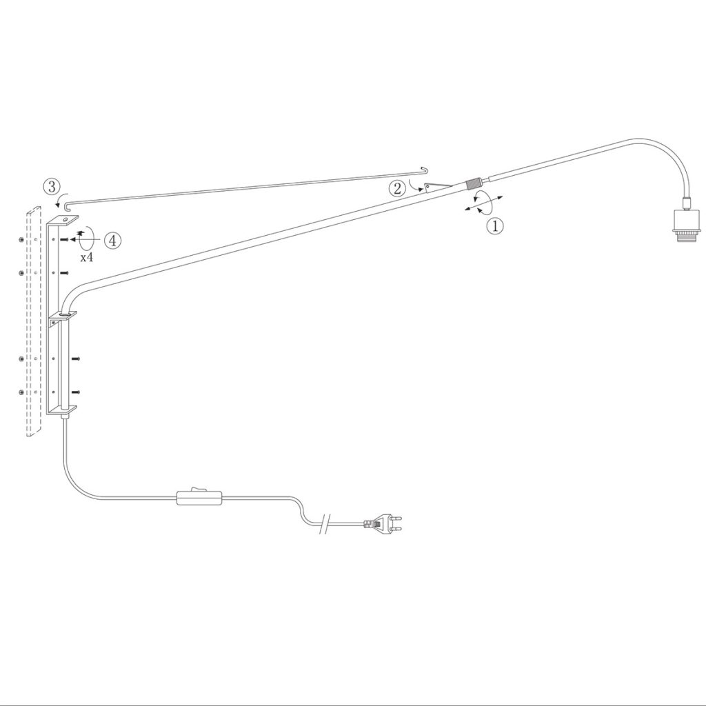 Uitschuifbare wandlamp met zwarte kap Steinhauer Elegant classy - Afbeelding 8