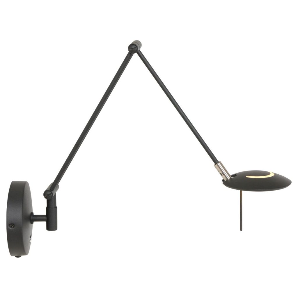 Moderne zwarte kunststoffen metalen wandlamp Steinhauer Zodiac led - Afbeelding 15