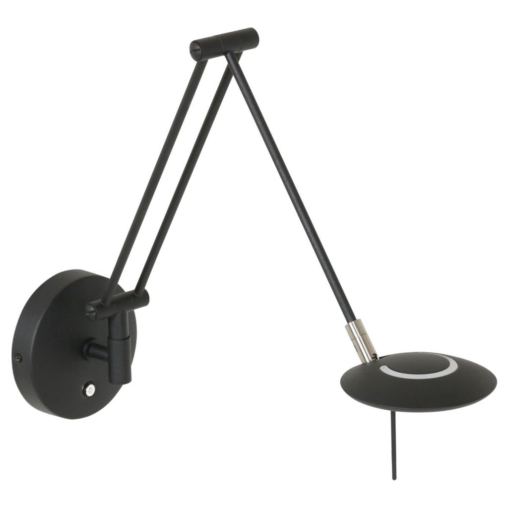 Moderne zwarte kunststoffen metalen wandlamp Steinhauer Zodiac led - Afbeelding 16