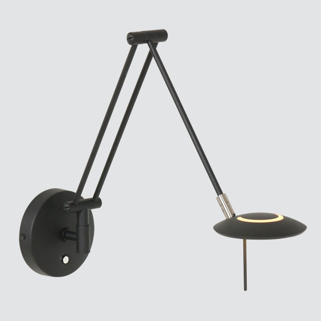 Moderne zwarte kunststoffen metalen wandlamp Steinhauer Zodiac led - Afbeelding 17