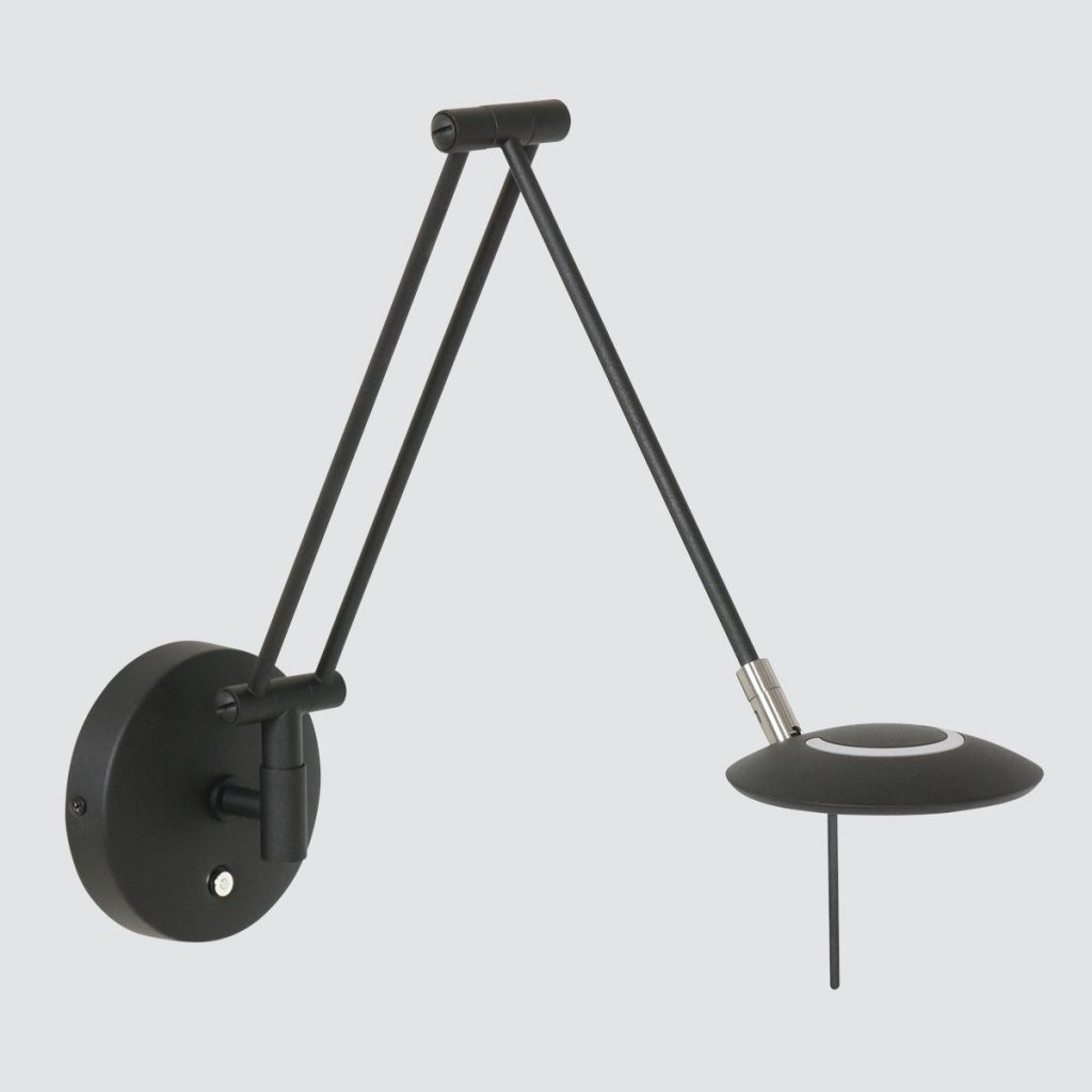 Moderne zwarte kunststoffen metalen wandlamp Steinhauer Zodiac led - Afbeelding 18