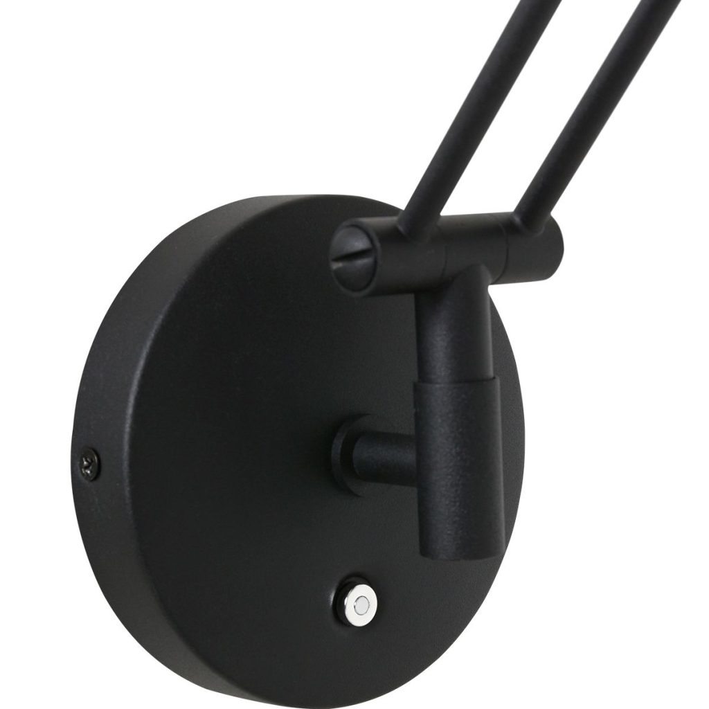 Moderne zwarte kunststoffen metalen wandlamp Steinhauer Zodiac led - Afbeelding 3