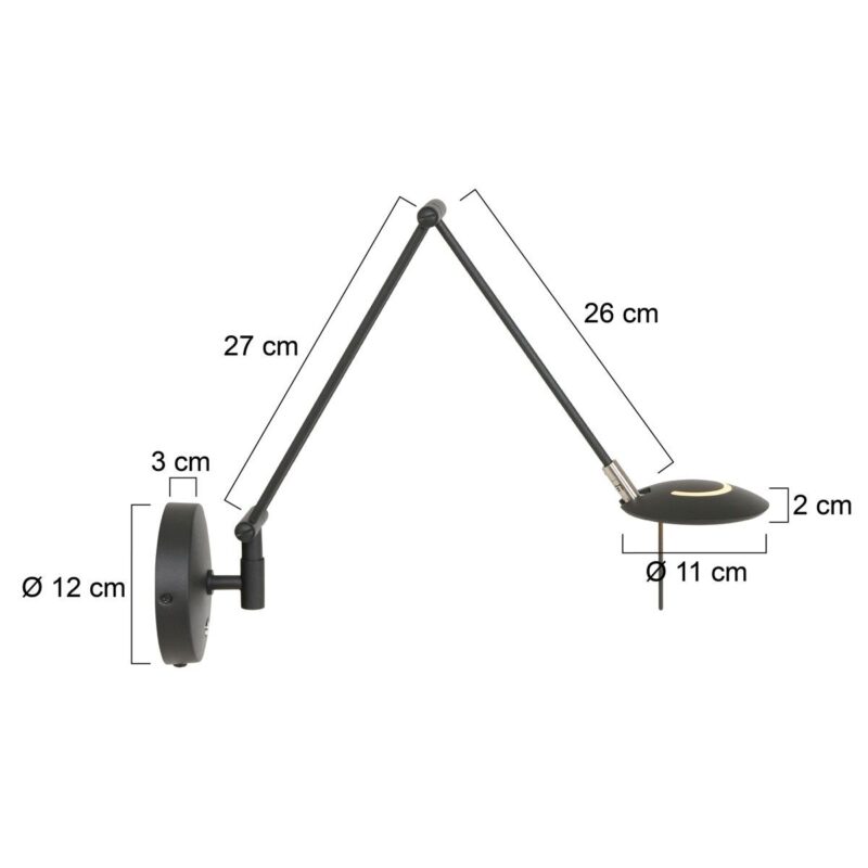 steinhauer-wandlamp-zodiacled-zwart-kunststofmetaal-bedlampje-led-2110zw-1