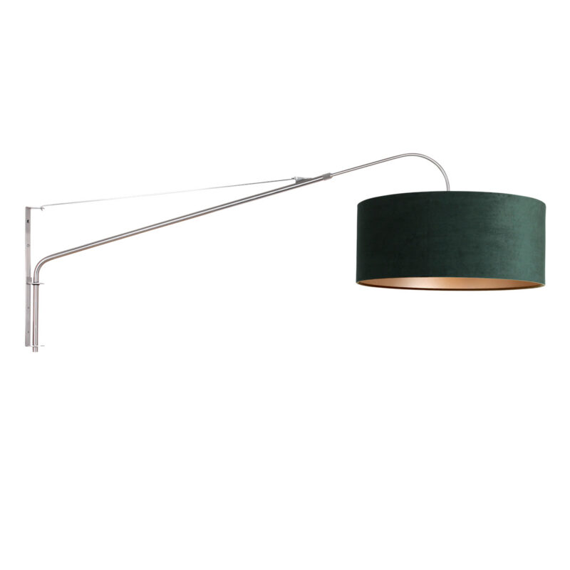 Moderne staalkleurige metalen wandlamp Steinhauer Elegant classy - Afbeelding 2