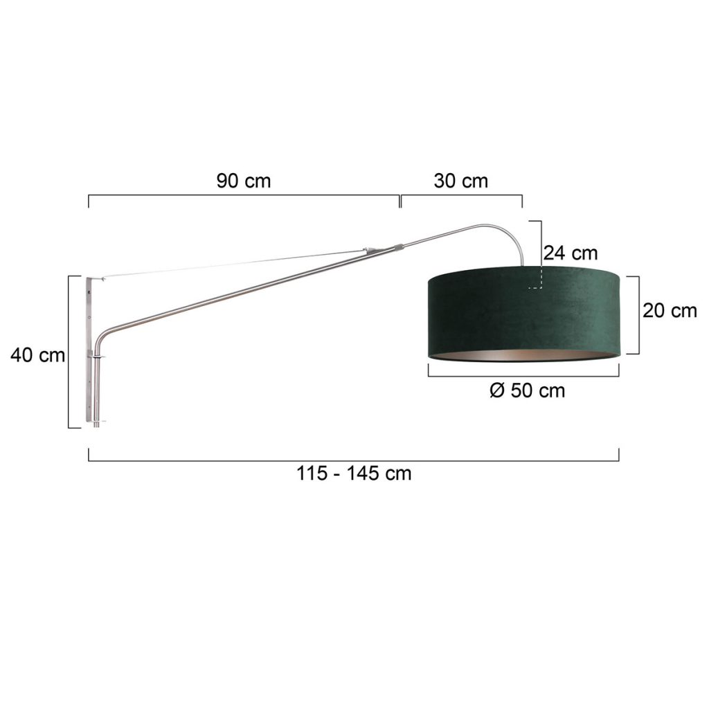 Moderne staalkleurige metalen wandlamp Steinhauer Elegant classy - Afbeelding 7