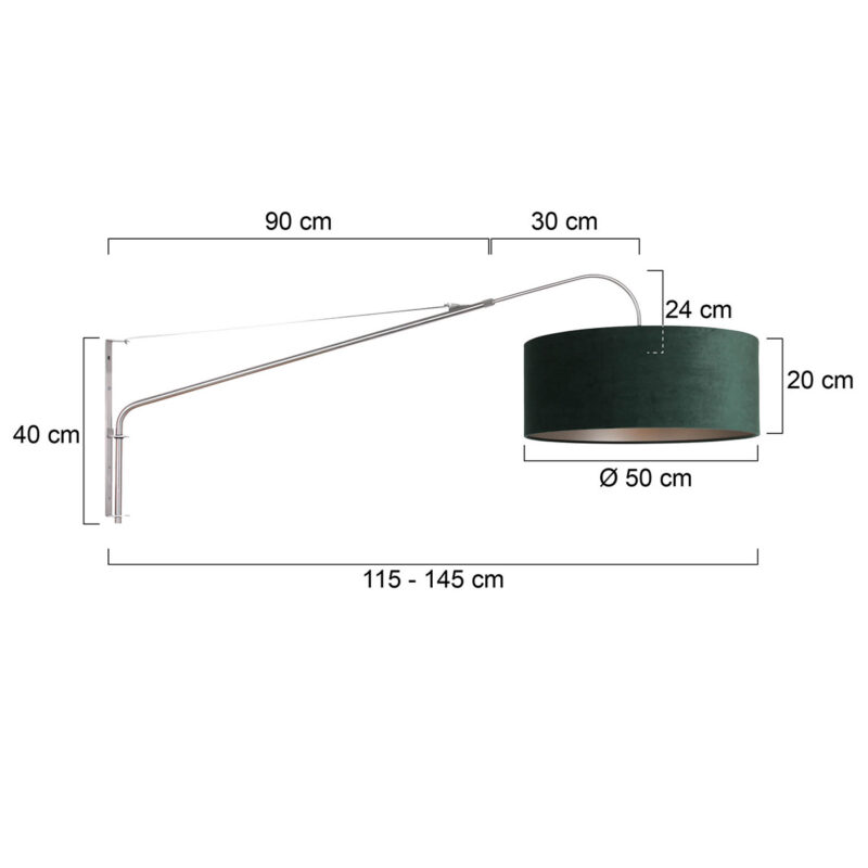 Moderne staalkleurige metalen wandlamp Steinhauer Elegant classy - Afbeelding 7