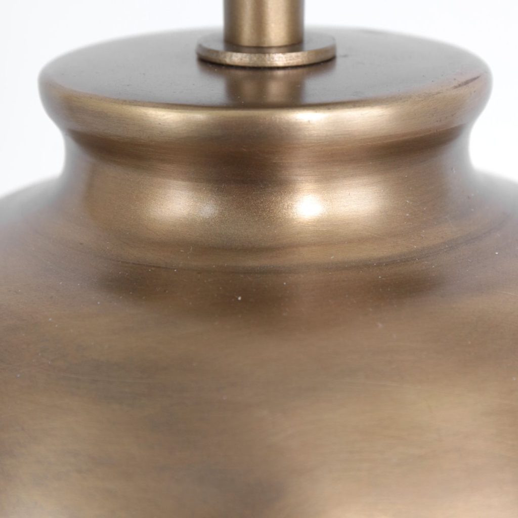 Vaaslamp met witte stoffen kap Steinhauer Brass - Afbeelding 8