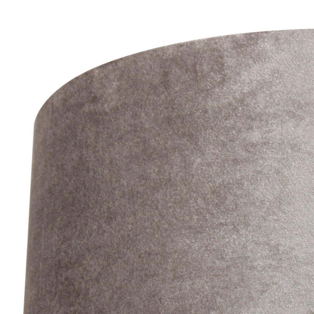 Moderne zilveren velours lampenkap Steinhauer  - Ø 40 cm - Afbeelding 4
