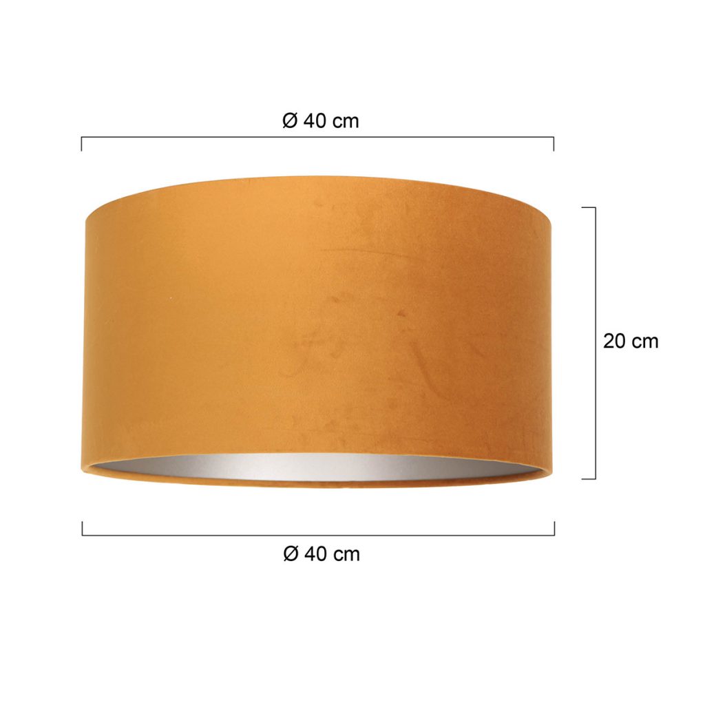Moderne gouden velours lampenkap Steinhauer  - Ø 40 cm - Afbeelding 6