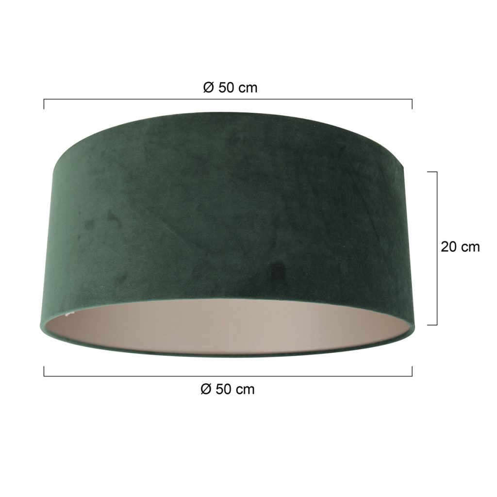 Moderne groene velours lampenkap Steinhauer  - Ø 50 cm - Afbeelding 6