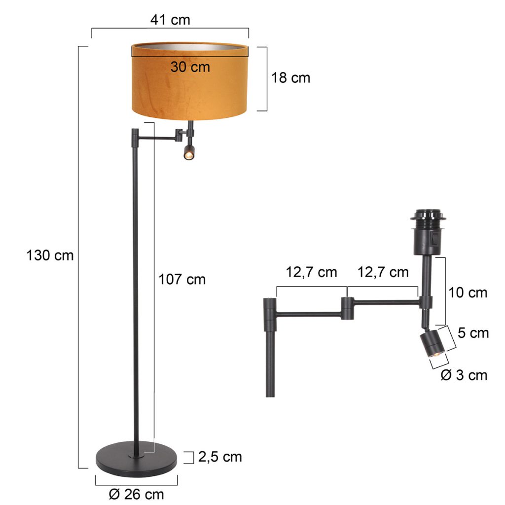 Velours vloerlamp Steinhauer Stang - Afbeelding 7
