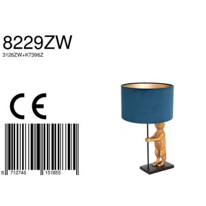 annelighting-tafellamp-animaux-zwart-metaalveloursstof-ø30cm-e27-8229zw-1