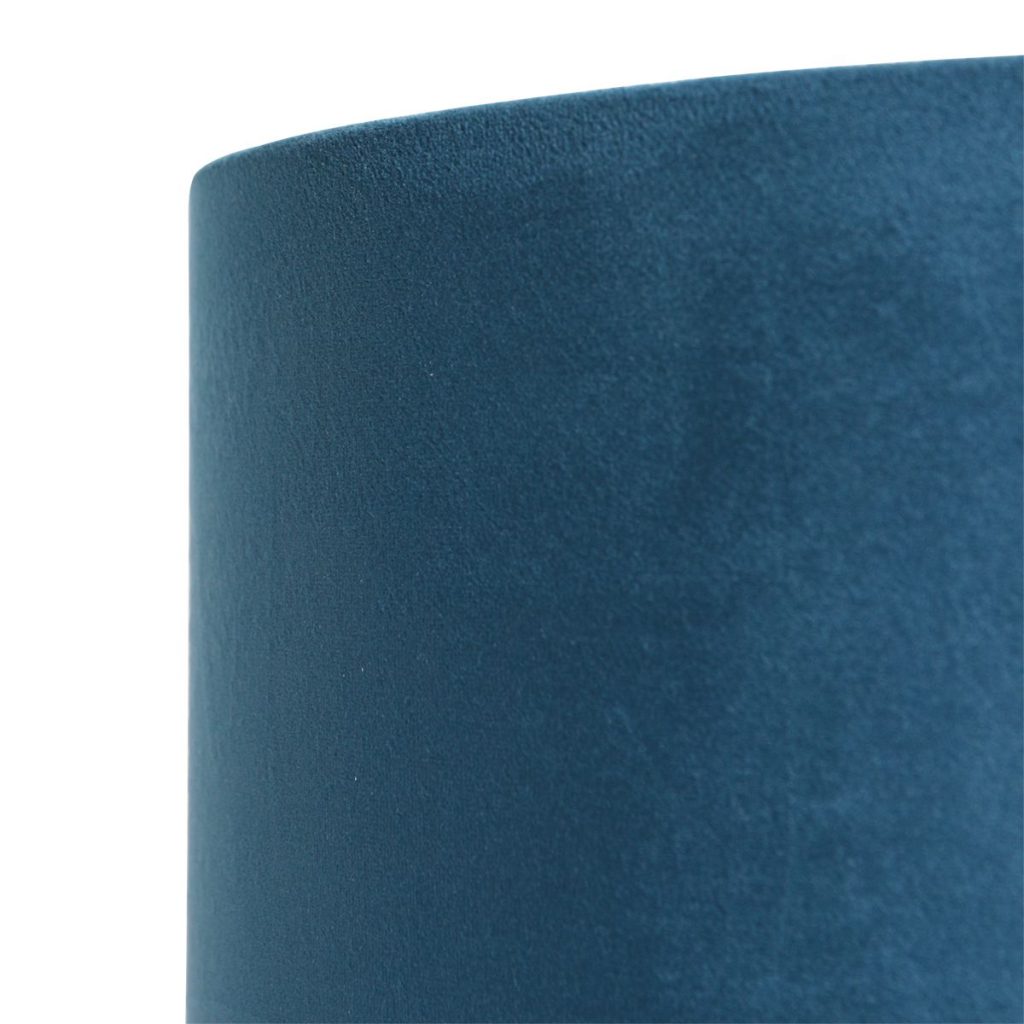 Moderne lampenkap blauw velours Steinhauer  - Ø 50 cm - Afbeelding 4