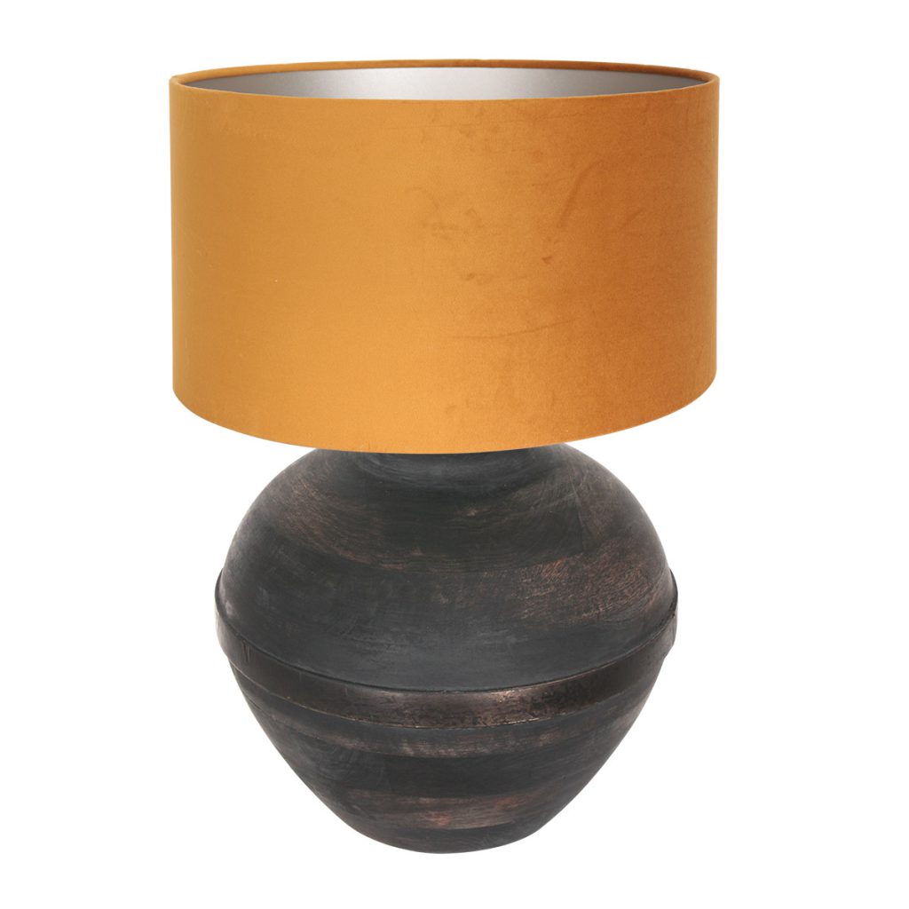 annelighting-tafellamp-lyons-zwart-houtveloursstof-ø40cm-e27-3470zw-1