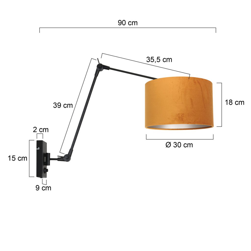 Verstel- en dimbare wandlamp Steinhauer Prestige chic - Afbeelding 6