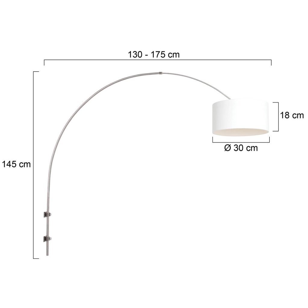 Verstelbare boog muurlamp Steinhauer Sparkled light - Afbeelding 6