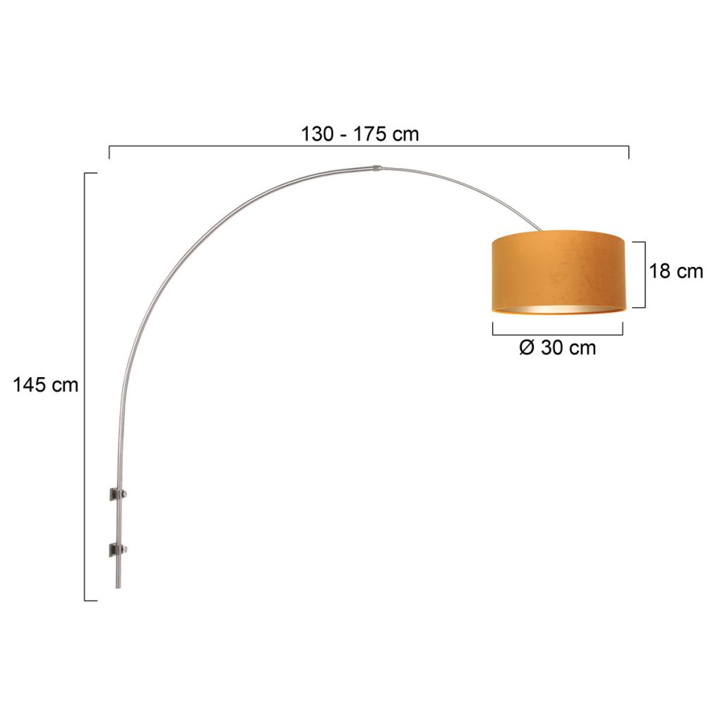 Verstelbare boog wandlamp Steinhauer Sparkled light - Afbeelding 6