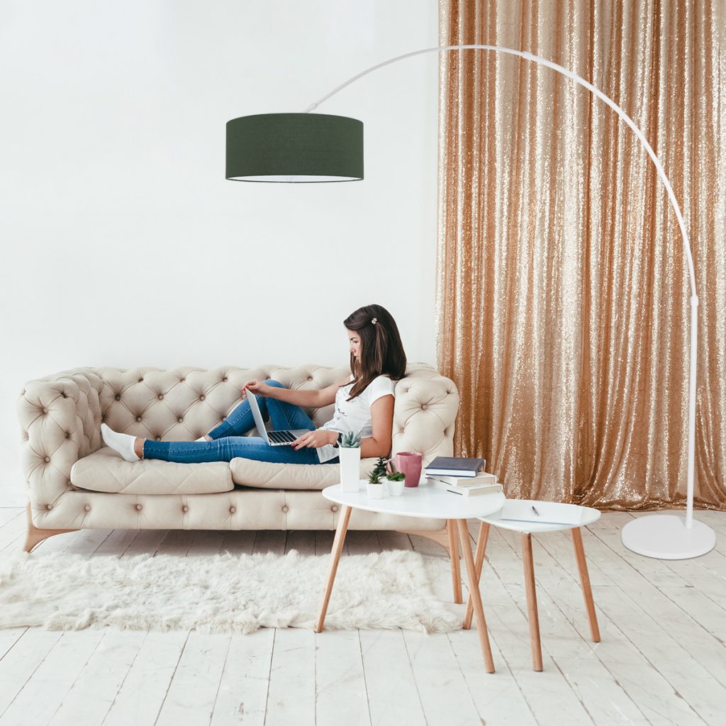 Verstelbare booglamp met groene kap Steinhauer Sparkled light - Afbeelding 3