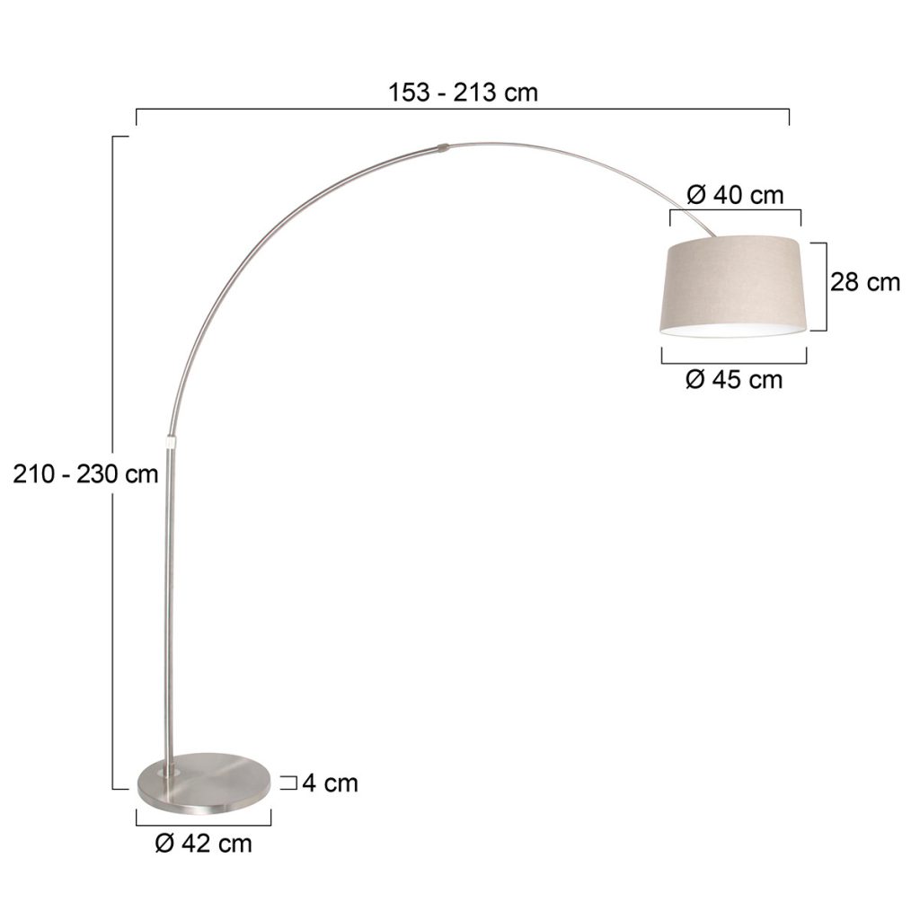 Moderne metalen stalen vloerlamp Steinhauer Sparkled light - Afbeelding 6