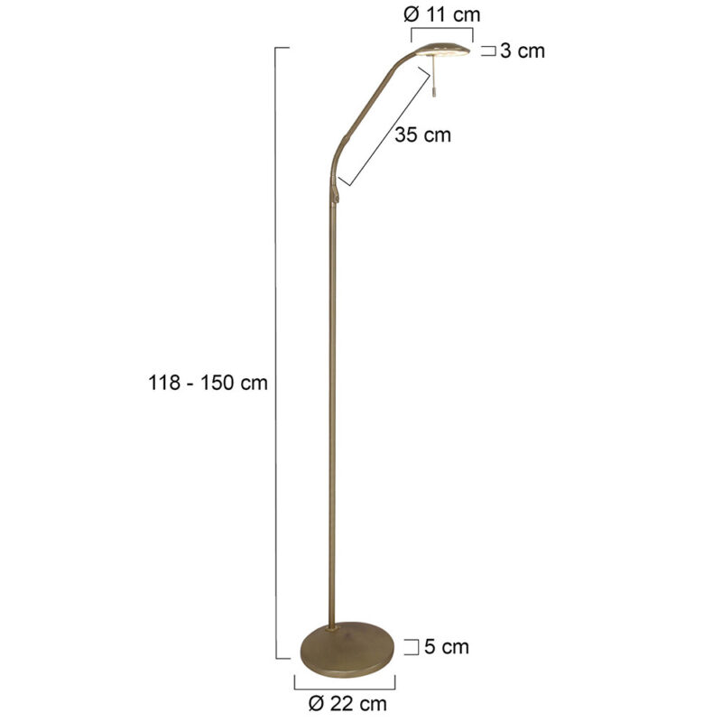 Verstelbare LED vloerlamp Steinhauer Zenith led - Afbeelding 6