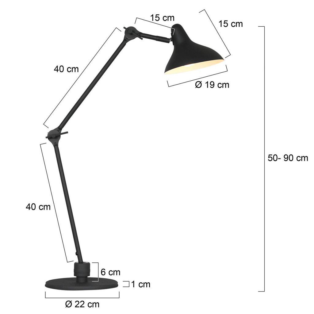 annelighting-tafellamp-kasket-zwart-metaal-ø30cm-e27-2692zw-1