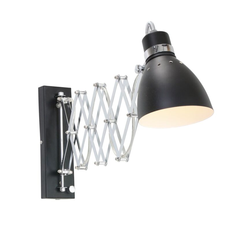 Metalen industriële hanglamp zwart scharnierarm Steinhauer Spring - Afbeelding 15