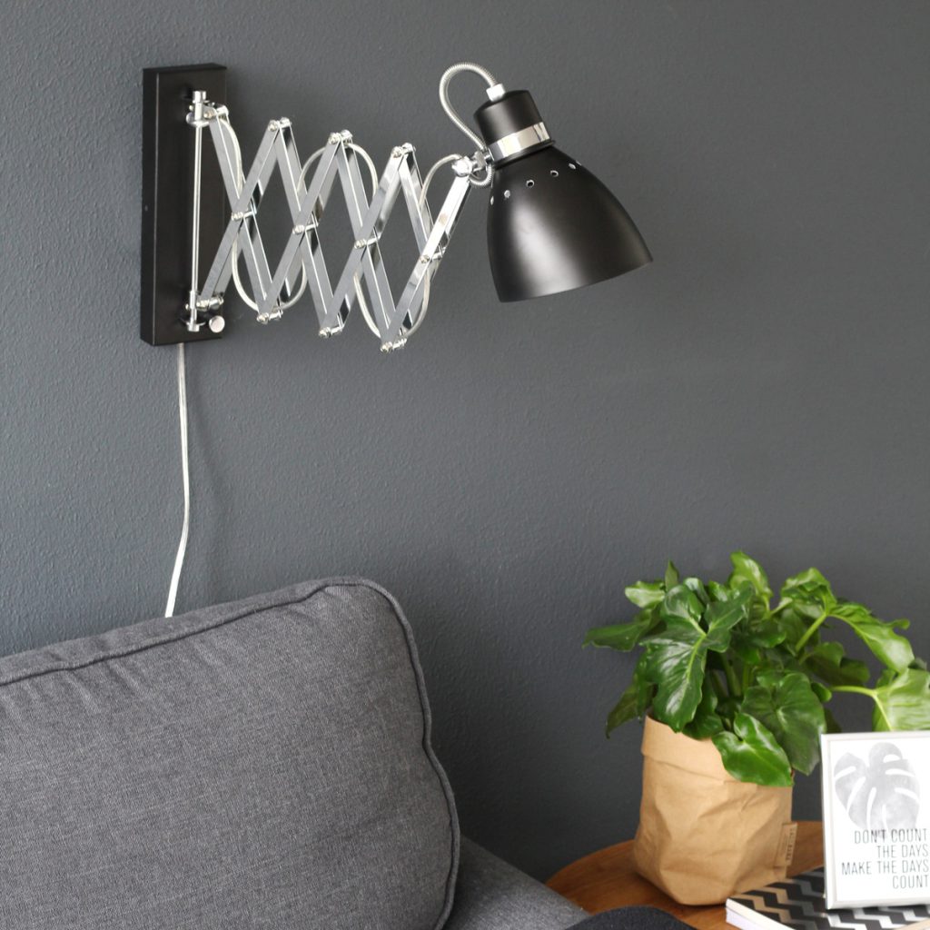 Metalen industriële hanglamp zwart scharnierarm Steinhauer Spring - Afbeelding 3