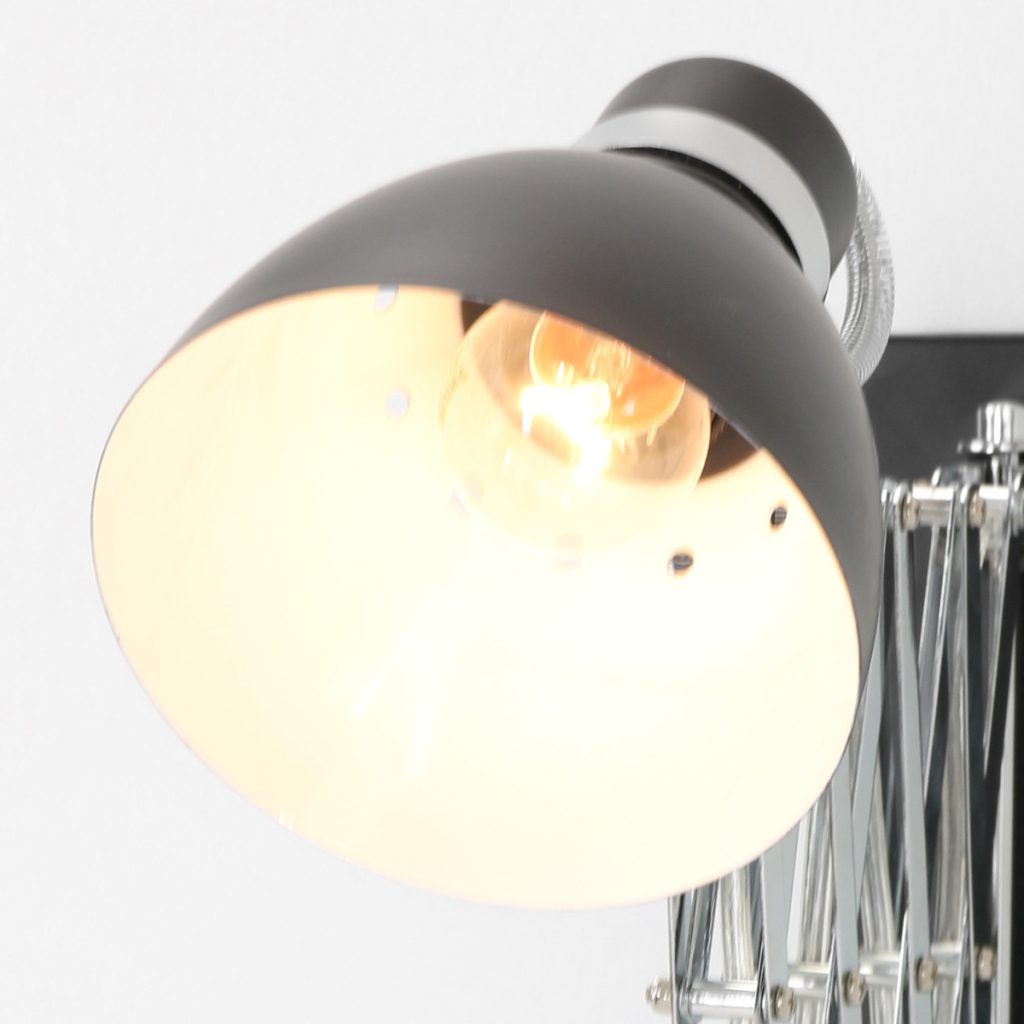 Metalen industriële hanglamp zwart scharnierarm Steinhauer Spring - Afbeelding 4