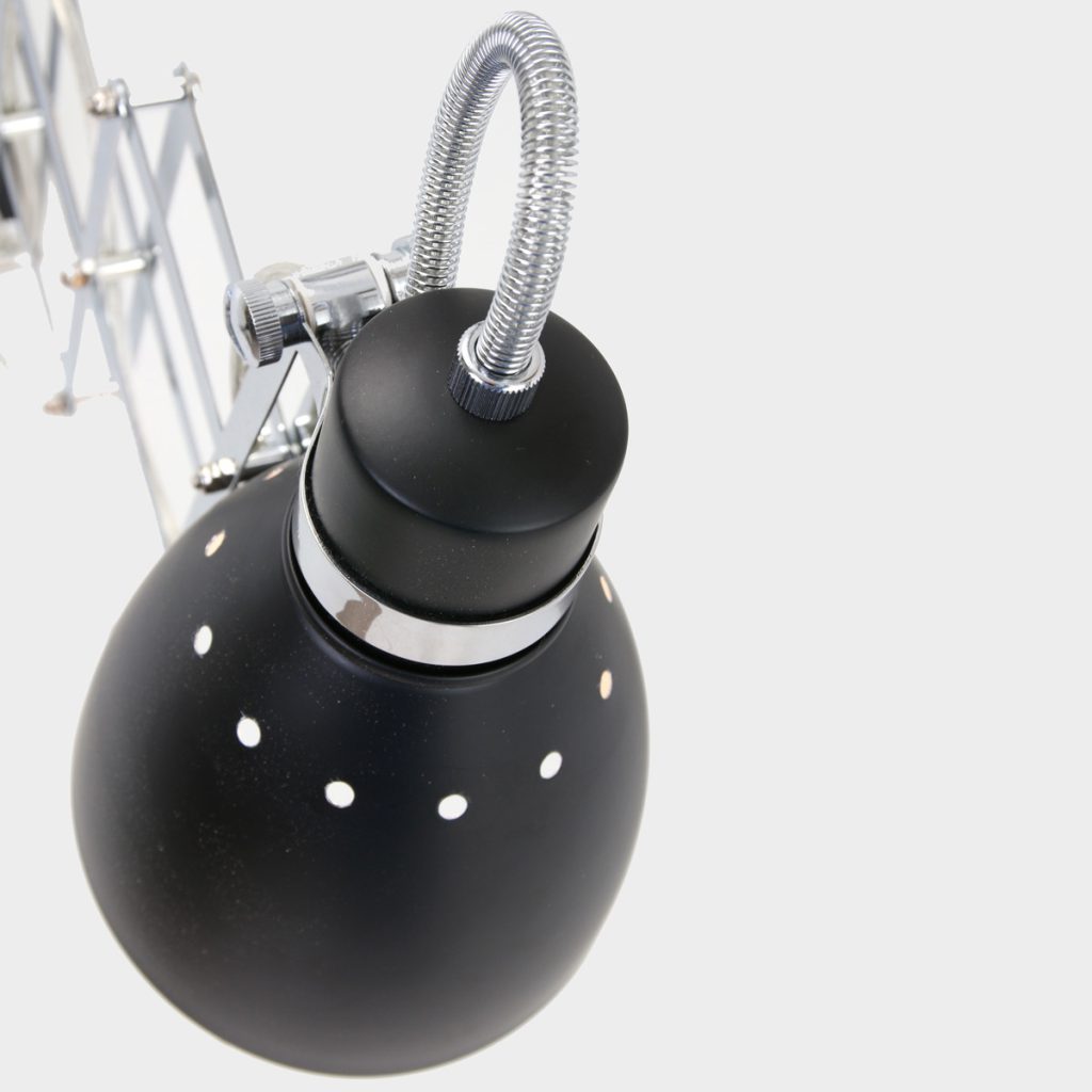 Metalen industriële hanglamp zwart scharnierarm Steinhauer Spring - Afbeelding 5