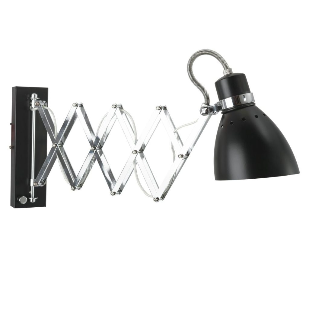 Metalen industriële hanglamp zwart scharnierarm Steinhauer Spring - Afbeelding 10