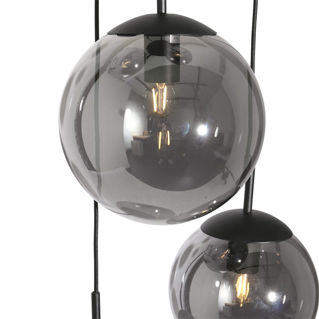 Videlamp zwart met rookglas Steinhauer Bollique led - Afbeelding 13