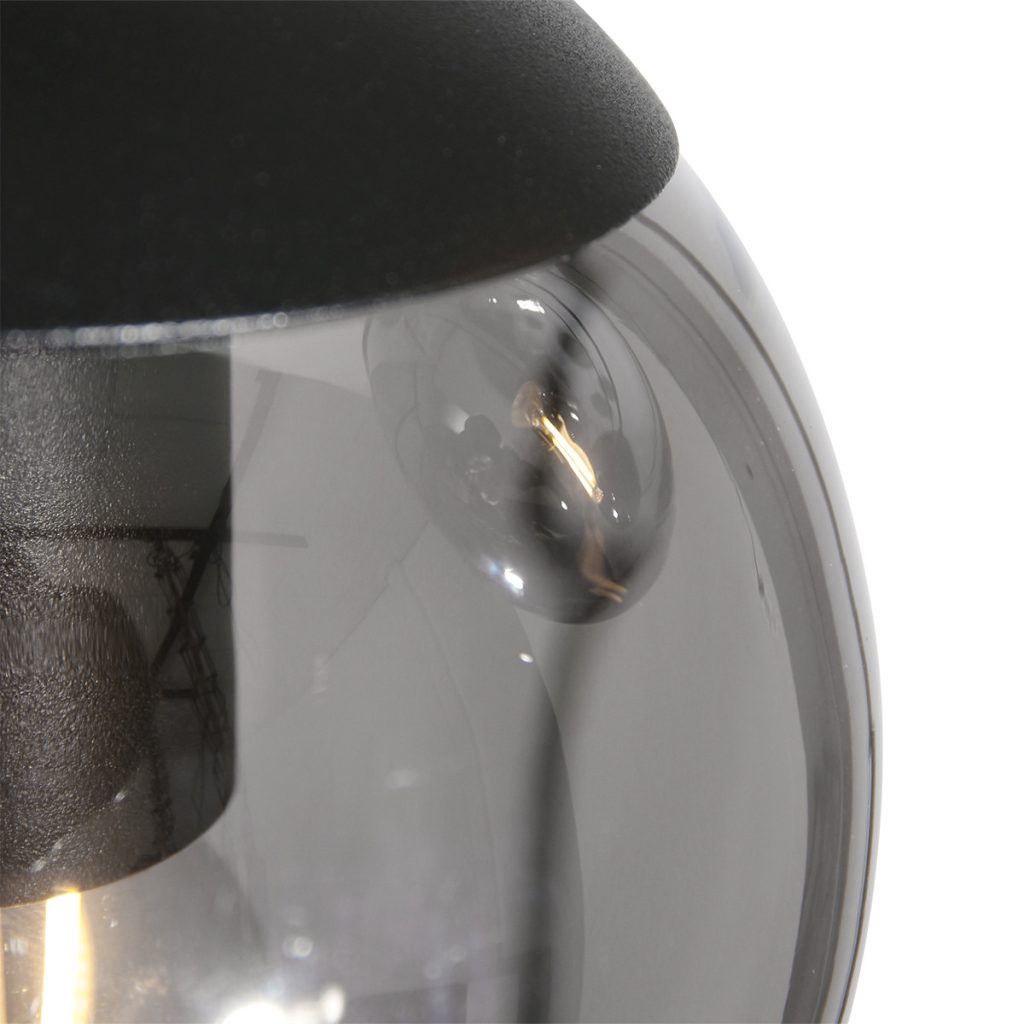 Videlamp zwart met rookglas Steinhauer Bollique led - Afbeelding 5