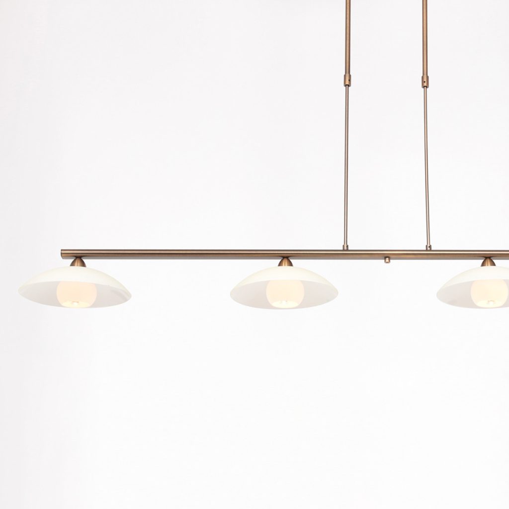 Klassieke glazen metalen hanglampen brons Steinhauer Sovereign classic - Afbeelding 10